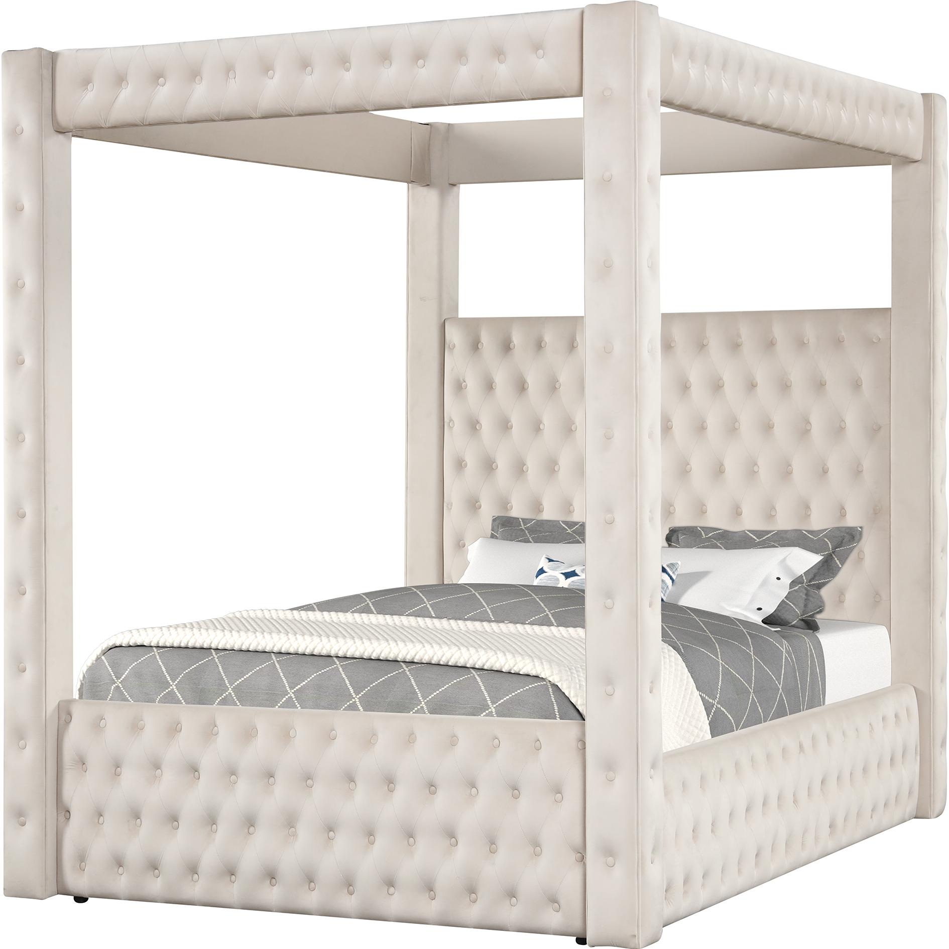 Crown Mark Annabelle 5114IV-K King Canopy Bed - Ivy IMAGE 1